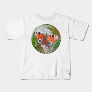 Peacock Butterfly Painting Kids T-Shirt